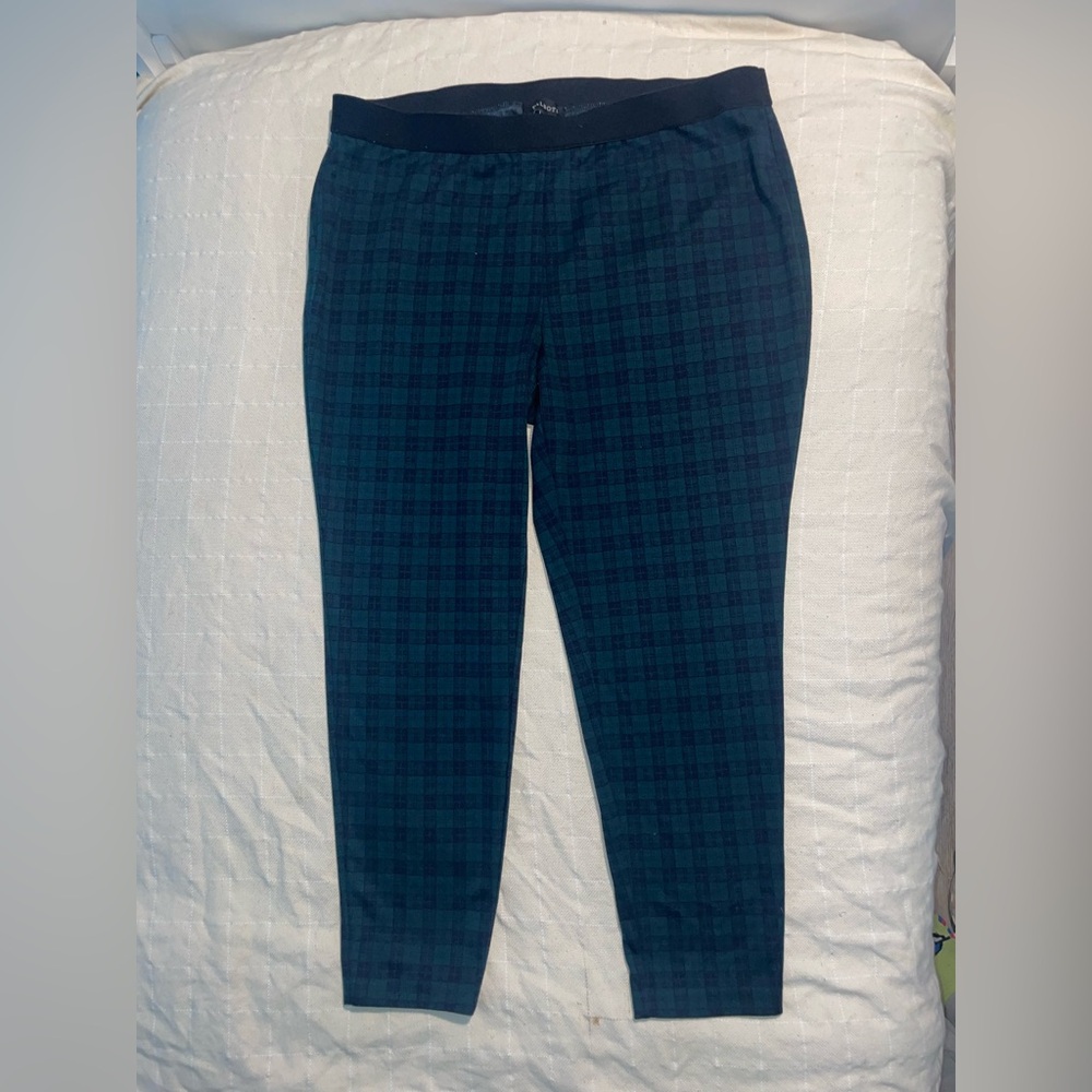 Talbots Navy Checkered Leggings